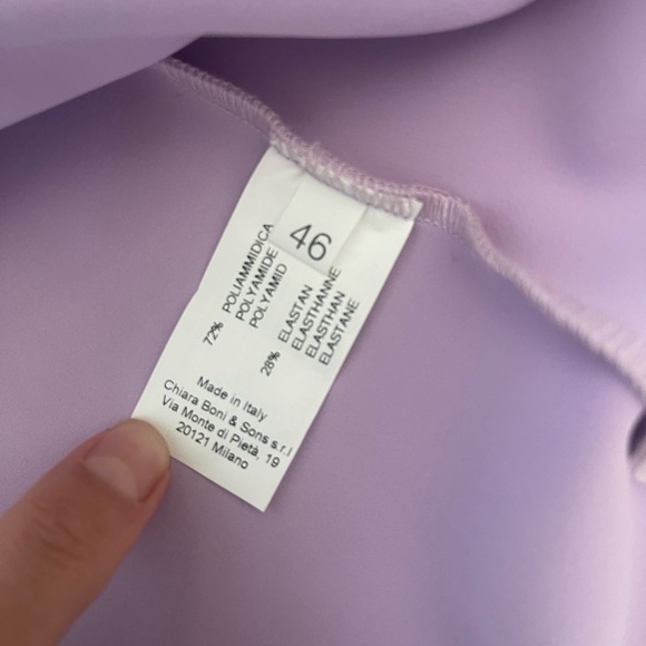 La Petite Robe Chiara Boni lazer cut Long Sleeve Dress, in lavender - Picture 7 of 7